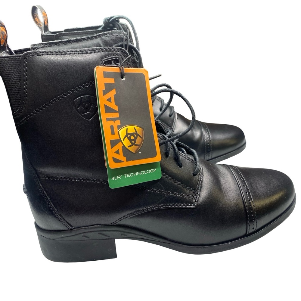 Ariat Black Leather Women's Combat Riding Boots - Picture 5 of 9
